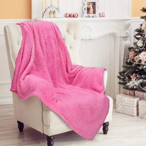 Lightweight Sherpa Blanket, Winter Cabin Throw, Cozy Snuggle Blanket 50” x 60"